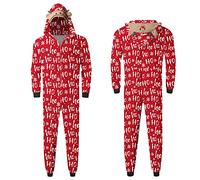 Vestito da sorella a forma di partner, per Natale, famiglia, pigiami, con grande pagliaccetto a quadretti, morbido e casual per le vacanze, pigiama da donna a maniche lunghe in cotone, Colore: rosso