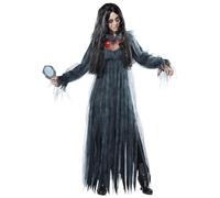 Vestito da strega lungo fino al ginocchio, abiti da spettacolo,