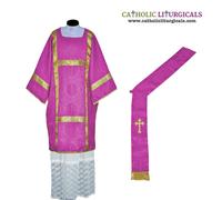 Vestito dalmatico Deacon VIOLA LENTEN e stola di Deacon, dalmata americana,...