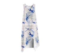 Vestito décontracté Estate Donna Senza Maniche Scollo Rotondo con Stampa Unisex Curvy Mare Prendisole Boho Aderente Moda Largo Vintage Abito Dress Copricostume Vestito Offerte Lampo del Giorno