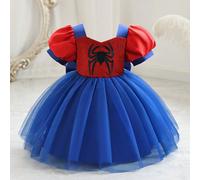 Vestito di costumi da principessa con maniche a sbuffo in rete per bimba, adatto per giocare a fare la principessa e per feste 6-9M,9-12M,12-18M,18-24M,2-3YPoliestere,Tessuto intrecciato