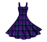 Vestito di Halloween per Donna, Abito Lungo Donna Elegante con Stampa Casual Svasato retrò Senza Maniche Abiti Galleggianti da Donna Abito Plus Size Elegante con Stampa di Halloween