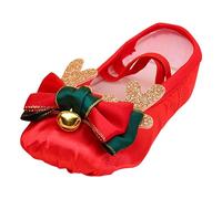 Vestito di Natale ragazze bambini scarpe da ballo balletto performance natale campana yoga scarpe, Colore: rosso, 29.5 EU