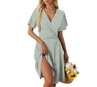 Vestito Donna Corto Montagna Estivi Abiti Lunghi Larghi Offerte del Giorno, Giardiniere Scollo V Arrampicata Manica Corta Elegante Cucina Cameriere Baggy Vestiti da Mare Donna M