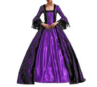 Vestito Donna del Medioevo, Abiti da Cosplay per Costumi in Stile Halloween Perfetti per Tutte Le Stagioni, Design Elegante con Motivi dettagliati, Completa Il Tuo con Tacchi Alti