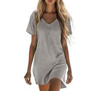 Vestito Donna Elegante,Abiti Cerimonia Donna Eleganti,Vestito Donna Elegante,Cerimonia Estivi Abiti da Boho Chic Dresses Casual Plus Size Abbigliamenti alla Moda 2026(01 Grey,M)