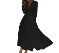 Vestito Donna Estivo Abito da Donna Abito Lungo da Spiaggia Taglie Forti Moda Abiti Estivi Casual Scollo a V Boho Abiti Senza Maniche Stampato Elegante Leggero Traspirante Comodo Maxi Dress 2024