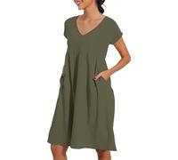 Vestito Donna Estivo Lungo Vestiti di Raso da Mare Moda Mare Seta Eleganti Camicia Copricostume Sportivi con Spacco vedtiti Tubino Sexy
