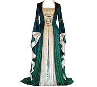 Vestito Donna Halloween Costume Da Regina Medievale Vittoriano Abito Da Sera Gotico Abito Da Donna Halloween Rinascimentale Medievale Vestiti Vintage Lungo Steampunk Vampiro Costumi Carnevale Cosplay