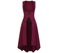 Vestito Donna Halloween Gotico Abito Medievale Cerimonia Maxi Abiti da Sera Cocktail Carnevale Curvy Vestiti Rinascimentale da Donna Principessa Per Feste per Feste, Compleanni e Party di Halloween