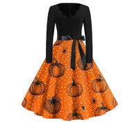 Vestito Donna Halloween Gotico Vestiti Costumi Donne Strega Diavolo Horror Cosplay Clown Vestito Costume Sexy Zucca Abiti Halloween Donna XL