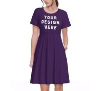 Vestito Donna Personalizzato, Vestito Elegante Donna Personalizzata, Vestito Personalizzati con Testo, Abito Morbido Ideale per Spiaggia Shopping e Feste estive.
