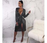 Vestito Donna Spolverino Frange Feste Capodanno Discoteca Party Dress 110435