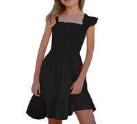 Vestito Elegante Bambina Vestiti Primavera Spiaggia Senza Maniche alla Moda Abiti Tulle per Bambini Banchetto Compleanno Cerimonia Bambine 5-12 Anni