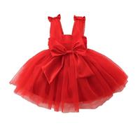 Vestito Elegante Bambina Vestito Natale Neonata Vestito Natalizio per Bambine Abito Natalizio Bambina Invernale Abito Elegante Neonata Vestito Babbo Natale Bimbo Completo Bimba (Red, 3-4 Years)