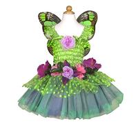 Vestito Floreale da Fata Verde con Ali