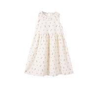 Vestito Gilet Bambina Cotone Vestito Spiaggia Senza Maniche con Scollo Rotondo Abito Casual Tinta Unita Abito con Stampa a Quadri Righe Comodo alla Moda Abito Ragazza Festa Swing
