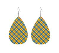 Vestito Gordon a quadri arcobaleno Gay Pride, orecchini da donna a forma di goccia d'acqua, accessori alla moda