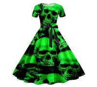 Vestito Gotico Donna Corsetto Swing Cosplay Costumi Medioevo Vestiti Con Orlo Irregolare Halloween Adulti Abito Maniche Svasate Rinascimento Rinascimentale Carnevale