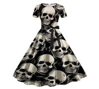 Vestito Gotico Donna Corsetto Swing Cosplay Costumi Medioevo Vestiti Con Orlo Irregolare Halloween Adulti Abito Maniche Svasate Rinascimento Rinascimentale Carnevale