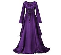 Vestito Gotico Medievale Donna Elegante con Cinturino Vestiti Eleganti Cerimonia Curvy Costume da Dama Dell'80 Vestito Carnevale Veneziano Principessa Abito Capodanno Abiti Strega per Sera Feste
