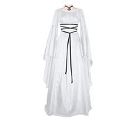 Vestito Gotico Medievale Donna Elegante con Cinturino Vestiti Eleganti Cerimonia Curvy Costume da Dama Dell'80 Vestito Carnevale Veneziano Principessa Abito Capodanno Abiti Strega per Sera Feste