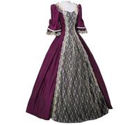 Vestito Halloween Adulto Donna Costume Da Regina Medievale Vittoriano Abito Da Sera Gotico Abito Da Donna Halloween Rinascimentale Medievale Vestito Vintage Lungo Gotico Pirata Costumi Feste Carnevale