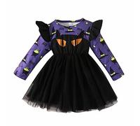 Vestito Halloween Bambina 2 Anni Vestito Streghe Costume Halloween Vestiti Travestimento Pipistrello Costumi Halloween Neonata Zucca Zombie Fantasma Costume Battesimo Abbigliamento Halloween Bambino