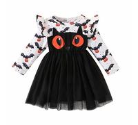 Vestito Halloween Bambina 2 Anni Vestito Streghe Costume Halloween Vestiti Travestimento Pipistrello Costumi Halloween Neonata Zucca Zombie Fantasma Costume Battesimo Abbigliamento Halloween Bambino
