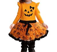 Vestito Halloween Bambina Abito Zucca Baby Girl Pagliacetto Con Fascia E Fiocco Tutu Gonna Completo Vestito Principessa Bimba Costume Vampiro Tutina Abiti Carnevale Costumi Body Compleanno Fotografico