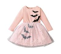 Vestito Halloween Bambina Costume da Ragazza per Tutu Strega Costumi Mantello di Zucca con Cappello Ragazze la Festa Cosplay e Carnevale