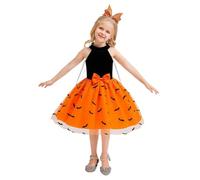 Vestito Halloween Bambina Gotico Vampiro Mon Premier Bebe Fille Costume di Travestimento Fancy Dress Jupe Bretelles per Vestiti Carnevale Cosplay Party