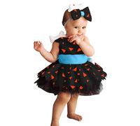 Vestito Halloween Bambina Vampira - Costume da cavernicolo per Bambini per Bambini, per Ragazze, per Halloween, con Ossa di Cane, Storico Abito in a Rete, da Principessa, Abiti Cosplay