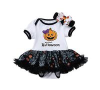 Vestito Halloween Bambina Vestiti per Carnevale Party Cosplay Tutu Strega Costume Zucca Neonato da Ragazze di