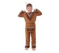 Vestito Halloween Bambino 5 Anni - Costume di Halloween per bambini vestito da capo indigeno aborigeno gioco di ruolo abbigliamento da festa per bambini dai 32 ai 12 anni
