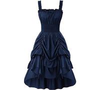 Vestito Halloween Donna Abito Da Donna Halloween Rinascimentale Medievale Costume Da Regina Medievale Vittoriano Abito Da Sera Gotico Vestiti Vintage Lungo Steampunk Pirata Costumi Carnevale Feste