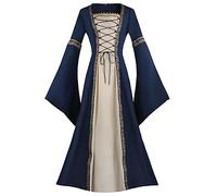 Vestito Halloween Donna Abito Da Donna Halloween Rinascimentale Medievale Costume Da Regina Medievale Vittoriano Abito Da Sera Gotico Vestiti Vintage Lungo Steampunk Pirata Costumi Feste Carnevale