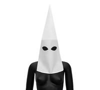 Vestito Halloween Donna Puntelli Cosplay per Copricapo Spaventoso di Halloween a Testa Intera Costume Cosplay del Club della Letteratura Doki Doki(White.One Size)
