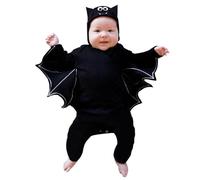 Vestito Halloween Neonato Tutina Pagliacetto Bambino Neonata Completo di Divertente Pipistrello con Cappuccio Set Zucca Bodysuit Invernale Festa+Cappello Il Mio Primo