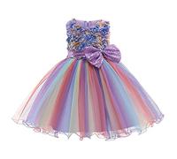 Vestito Halloween per Bambina Costume da Ragazza Gonna Tulle Abito Strega Feste Zucca di Vampiro e Cosplay