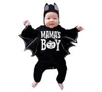 Vestito Halloween Pipistrello Bambina Costume Scheletro Bambino Manica Del Pipistrello Set Da Carnevale Baby Stampa Jumpsuit Bimbo Bimba Cosplay Completini Neonati Di Halloween Con Cappello