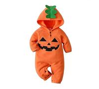Vestito Halloween Zucca Neonata Completini Da Zucca Cosplay Baby Set Da Carnevale Per Bambini Vestito Da Pumpkin Vintage Bambino Bambina Pagliaccetto Di Halloween Unisex Per Feste Di Carnevale