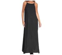 Vestito Lungo da Donna, Abiti Estivi Taglie Forti Scollo a V Senza Manica Vestiti Curvy Classics Abito Morbido Eleganti Tinta Unita Vestito Boho Women's Dress Abito da Spiaggia Vestiti Primavera