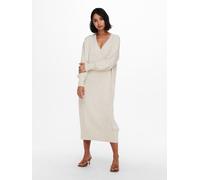 Vestito maglia a maniche lunghe donna ONLY aderente midi V-neck pullover