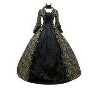 Vestito medievale da donna, per Halloween, per il rinascimento, per l'inverno, lungo, linea ad A, abito vittoriano, stile gotico, stile palazzo, grande orlo rinascimentale, abito medievale, per