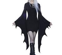 Vestito Medievale Donna Curvy Con Maniche a Pipistrello Vestito Da Steampunk Vintage Gotico Da Palazzo Costumi Di Halloween Sexy Carnevale Costume Da Strega Horror Rinascimentale Abito Da Vampiro