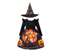 Vestito mercoledì Bambina,Costume da Vampiro Ragazza Costume Gotico Carnevale Mercoledi per Bambini Tenue Halloween Bebe Fille Bandeau Robe Déguisement Bébé Vestire Festa
