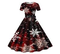Vestito Natale Donna Curvy Vestito per Natale per Donna Vestiti Donna Invernali Eleganti Vestito Donna Invernale Casual Vestito Donna Invernale Sexy Abito Natalizio Natale Abbigliamento Donna
