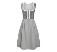 Vestito Oktoberfest 2 Pezzi Vestito Donna Elegante Vintage Abiti Stringe la Vita Abbigliamento Tradizionale Medievale Festa della Birra a Monaco Abbinalo a un Top in Pizzo, grigio, L