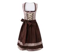 Vestito Oktoberfest 2 Pezzi Vestito Donna Elegante Vintage Abiti Stringe la Vita Abbigliamento Tradizionale Medievale Festa della Birra a Monaco Abbinalo a un Top in Pizzo, marrone, XXL